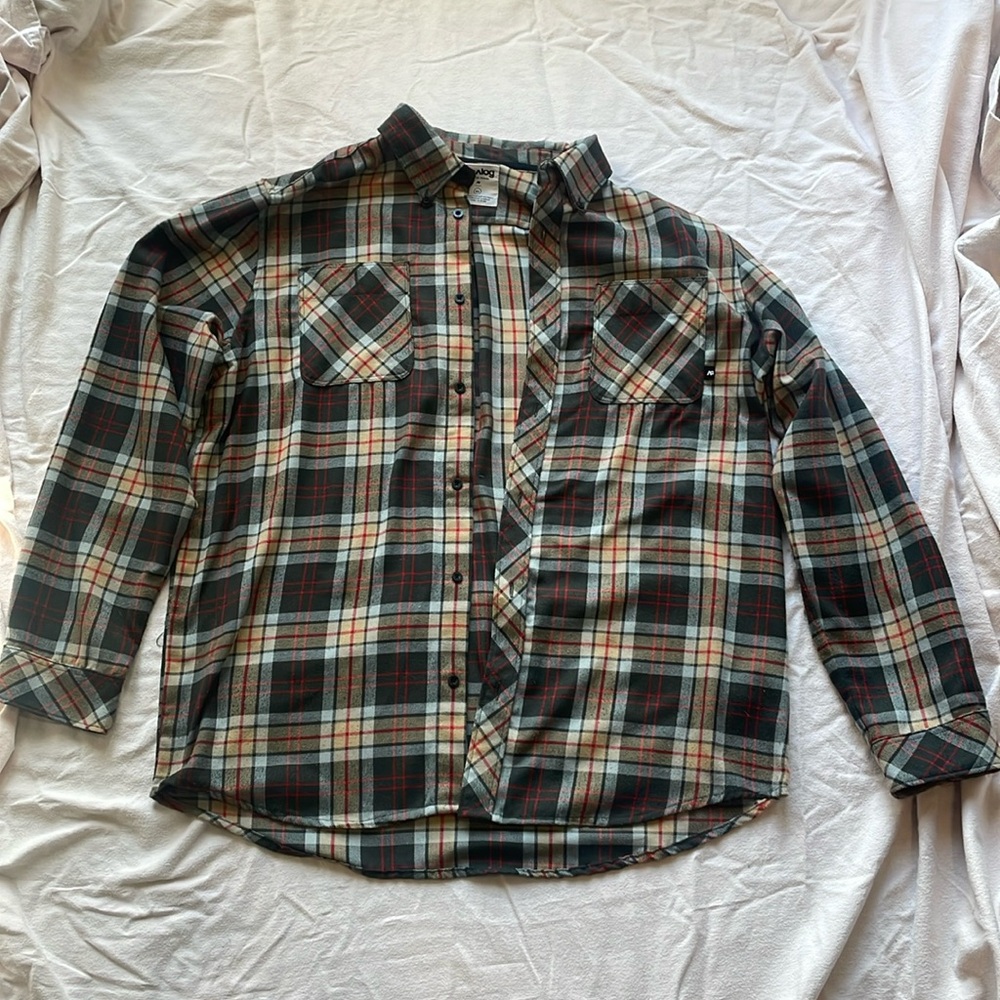 XL Analog flannel brown tan and red extra large